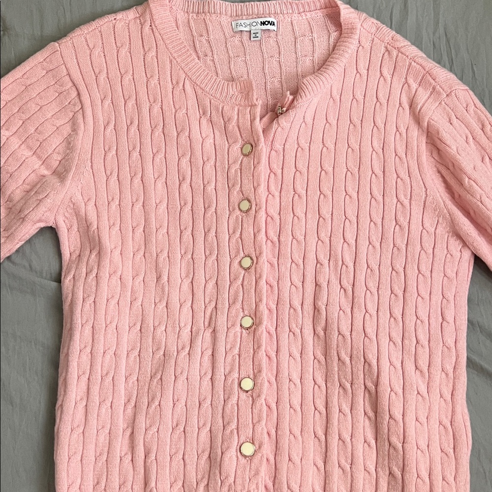 Fashion Nova Blush Pink Knit Sweater